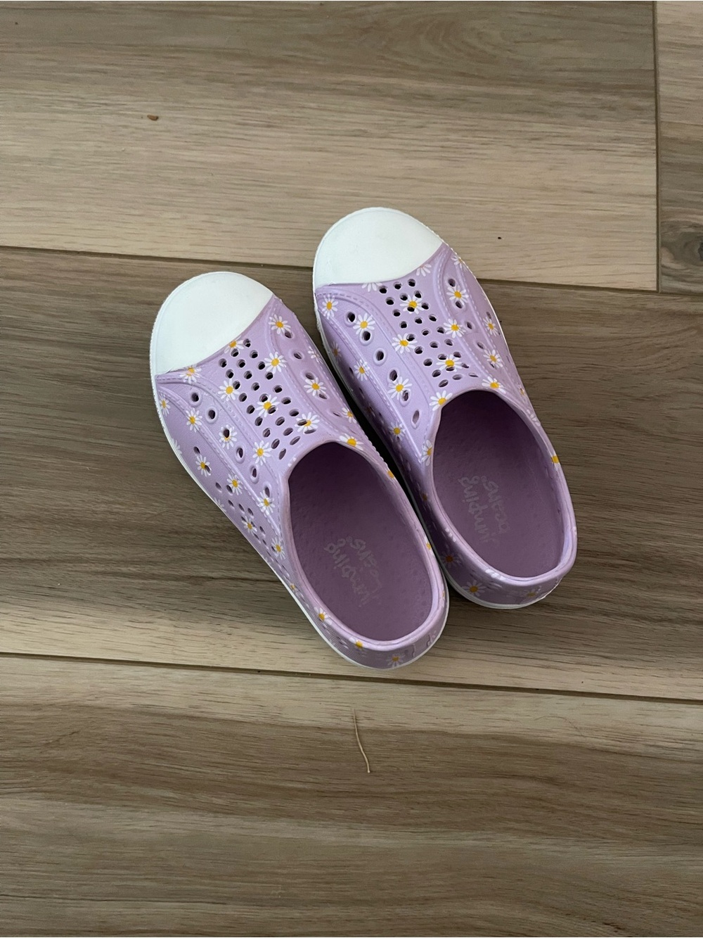 Jumping Beans Lilac Daisy Water Shoes with White Toe Cap